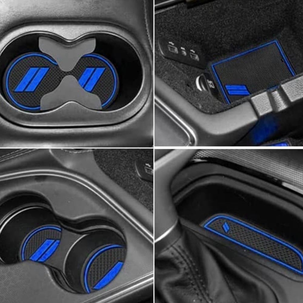 New 11 piece blue 2015-2020 Dodge Challenger trim liner mat protectors